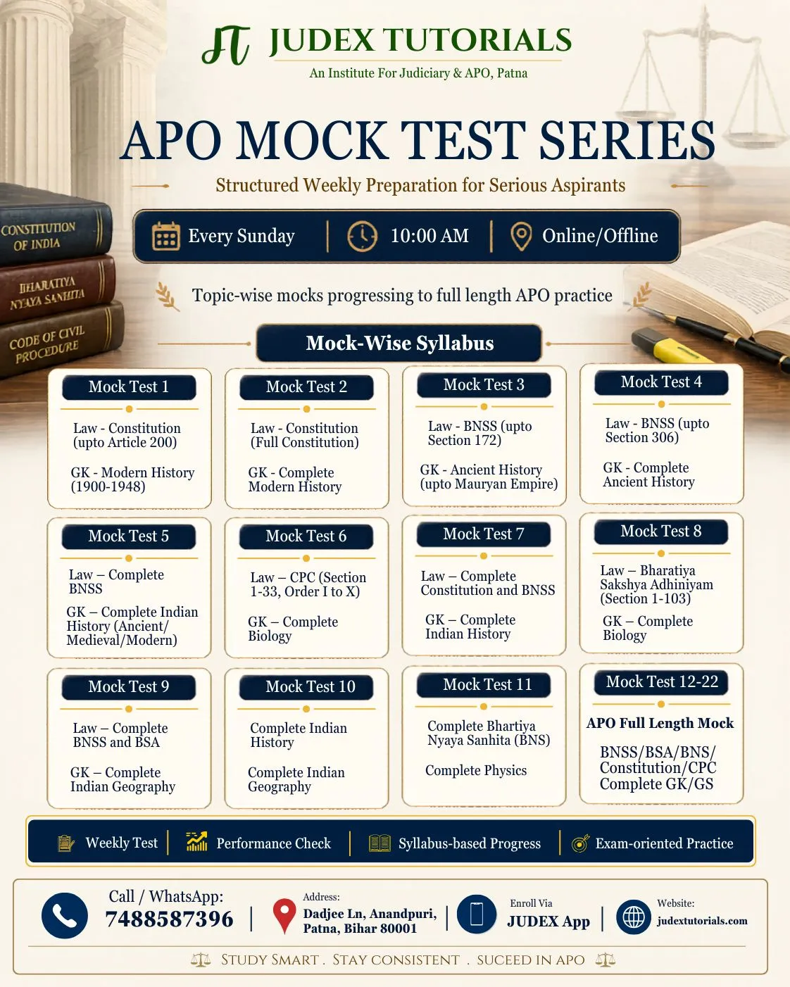 APO Test Series in Patna by Judex Tutorials